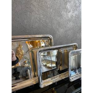 Plateaux de service de fruits alimentaires brillants meilleure fabrication plateau de service de nourriture en métal de qualité supérieure pour la maison restaurant hôtels vaisselle utilisation - Product Image 3