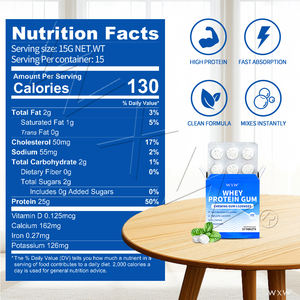 Özel Whey <span class=keywords><strong>Protein</strong></span> Çiğnenebilir Şekerleme Sakızı OEM ODM Özel Etiket Enerji Takviyesi - Product Image 4