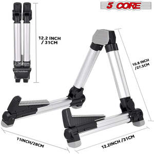 5 Core <b>Guitar</b> Stand Adjustable A Frame Shape w Rubber Pad Arms Supports Acoustic Electric Bass - Product Image 2