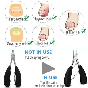Cortauñas Profesional para Pedicura, Herramientas para Paroniquia, Juego de Manicura de Acero Inoxidable, Cuchilla Curva Afilada, Alicates Grandes - Product Image 2