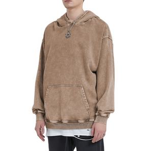 Sweat-shirt à capuche unisexe surdimensionné de haute qualité du fabricant, 100 % coton, 420 g, épais, chaud, délavé à l'acide - Product Image 5