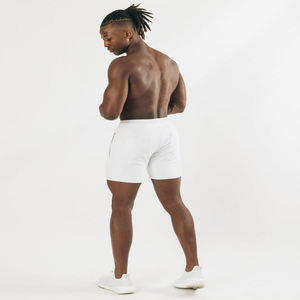 7 Inch Men's Sporty Gym Running Training <b>Shorts</b> Quick Dry Liner with <b>Zipper</b> Wholesale Solid Pattern - Product Image 3