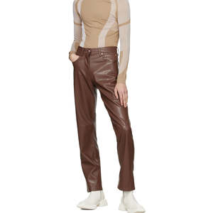 กางเกงหนังลำลองคุณภาพดีที่สุดสำหรับผู้ชาย เอวกลาง น้ำหนักปานกลาง แฟชั่นสำหรับกิจกรรมกลางแจ้ง พร้อมเทคนิคการปักลาย ขายดี สไตล์ใหม่ - Product Image 5