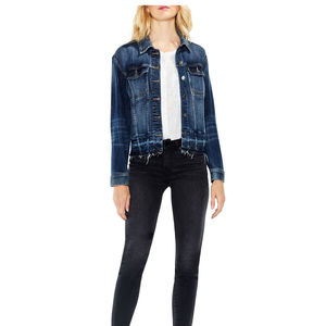 Chaqueta vaquera personalizada OEM para mujer, Chaquetas vaqueras con estampado informal, ropa de calle lavada para invierno, hecha en Pakistán, la mejor nueva moda - Product Image 3