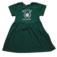 Meilleur prix, robe de nuit décontractée en jersey imprimé respirant en dentelle pour femmes, 100% coton, pour adolescentes, option grande taille disponible