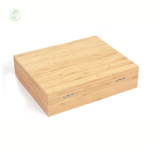 Caja de té de bambú de 12 compartimentos con tapa, caja de bambú hecha a mano, decoración de mesa natural ecológica para el hogar, venta al por mayor de Vietnam - Product Image 4