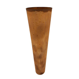 Recién llegado, elegante maceta con revestimiento de óxido de Metal de Color marrón de forma redonda para decoraciones interiores, escritorio hecho a mano personalizado - Product Image 2