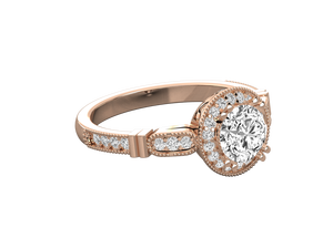 VVS Lab Grown Diamond Ring Classic 14K Gold Plated IGI Certified Round Brilliant Cut Ring for Women Engagement Wedding Ring - Product Image 5