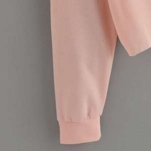 Sudadera con Capucha Corta para Mujer de la Mejor Calidad Directo de Fábrica, Cómoda, de Manga Larga, con Paneles, Color Granate, Conjuntos Deportivos, Sudaderas con Capucha OEM - Product Image 4