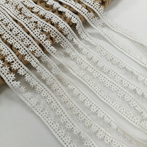 White 3D Lace Trimming Elegant Soft Comfortable Embroidery Jacquard Cotton Polyester Trim Clothes Gifts Bags Dress Home Textiles - Product Image 2
