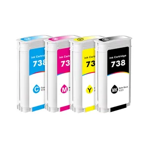 Low price direct selling high quality HP738 ink cartridge for HP DesignJet T850 printer 498n5a 498n6a 498n7a 498P2a cartridges