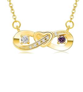 Colgante de urna de amor infinito dorado, cadena de serpiente de acero inoxidable, joyería de cremación para cenizas, collares de recuerdo para mujer, urna de tamaño personalizado - Product Image 1