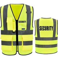Gilet de sécurité unisexe haute visibilité en polyester réfléchissant et résistant aux acides, anti-perforation, options personnalisables, vêtements de travail de haute qualité