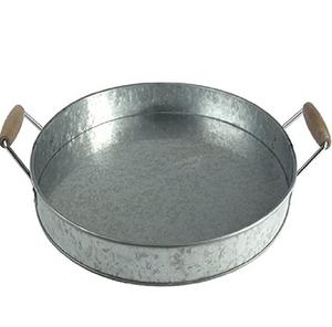 Durable Metal Galvanized <b>Food</b> Serving <b>Tray</b> with Rope Handles Best Quality for Restaurants and Home Elegant <b>Food</b> Serving Solution - Product Image 6