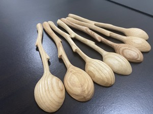Branch Style Curved Textured Artisan Acacia Wood Wooden Spoon Kitchen Serving Tool Holiday <b>Table</b> Accent Minimalist Design - Product Image 4