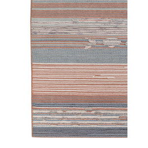 Alfombras de Lana a Rayas Clásicas Indusbar en Rojo y Naranja, Tejido Plano Hecho a Mano para Sala de Estar o Dormitorio - Modelo ADWV-13035 - Product Image 4