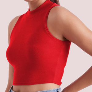 Camiseta sin mangas de punto de talla grande al por mayor para mujer, informal, 100%, algodón orgánico, para invierno, transpirable, respetuoso con el medio ambiente, elegante y cómodo - Product Image 1