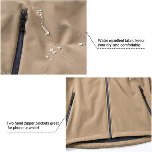 Chaqueta de lana ligera e impermeable para hombre, abrigo de trabajo con cremallera y cuello levantado personalizado para senderismo, a prueba de viento - Product Image 5