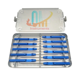 Ensemble d'instruments de passage de suture d'arthroscopie professionnelle 11 pièces Kit de crochet de fil en acier inoxydable de haute qualité | OLDMED INSTRUMENTS - Product Image 1