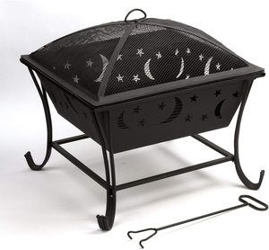 Brasero élégant en fer rustique moderne indien avec combustible au gaz naturel, design portable, jusqu'à 9999 BTU de chauffage pour jardin et terrasse - Product Image 4