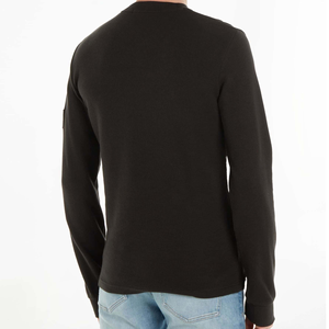 High Quality 100% Mercerized Cotton Solid Color Crew Neck T-Shirt 190Grams <b>Men's</b> <b>Long</b>-<b>Sleeve</b> <b>Tshirts</b> - Product Image 3