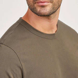 Venta al por mayor 100% algodón 300gsm Jersey logotipo personalizado impreso camiseta suelta transpirable cuello redondo Camiseta en blanco peso pesado para mí - Product Image 3