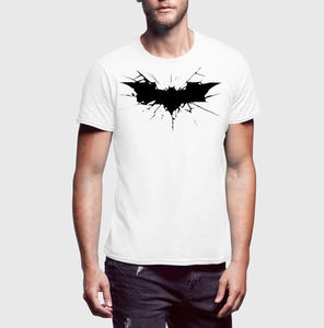 T-shirt en coton tricoté solide et épais pour hommes T-shirt personnalisé pour hommes 100% coton de luxe de qualité côtelée col rond blanc goutte épaule - Product Image 1