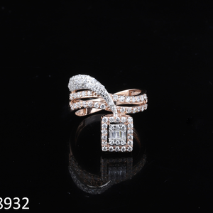 Bague de fiançailles en or rose 14 carats avec diamant rond de culture en forme de rose, 1,32 carat, certifiée, tendance pour femmes - Product Image 6