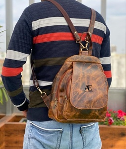 กระเป๋าเป้หนังสำหรับทุกเพศขายดีกระเป๋าสะพายหลังหนังแท้คุณภาพพรีเมี่ยมกระเป๋าวินเทจอเนกประสงค์สำหรับไปโรงเรียน - Product Image 1