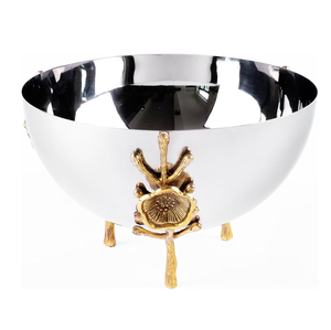 Support de bol à fruits en laiton au design traditionnel fait à la main en gros bol de service forme ronde support en laiton le plus vendu - Product Image 6