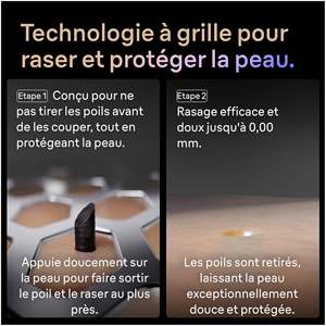 Rasoir électrique pour homme avec lames de précision, tondeuse à cinq lames, rasoir alimenté par USB, étanche (IPX7), étui de rasage, station de nettoyage - Product Image 6