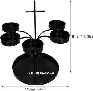 Candelabro de Hierro de 5 Brazos Más Vendido, Soporte Decorativo de Alambre de Hierro para Regalos de Cumpleaños, San Valentín, Navidad y Otros - Product Image 5