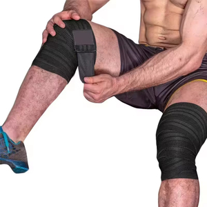 Couvre-genoux Prolift avec logo personnalisé Sangles de soutien de compression élastiques pour haltérophilie et haltérophilie - Product Image 3