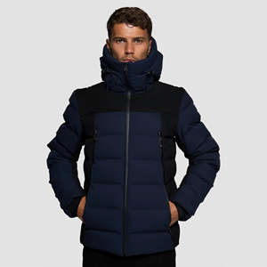 Venta al por mayor de chaqueta de invierno de los hombres de moda burbuja Puffer con cremallera y bolsillos cómodo más tamaño hecho de poliéster - Product Image 4