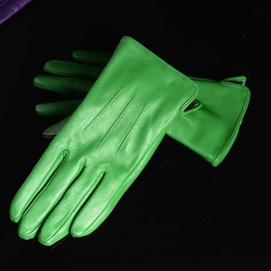 Gants courts d'hiver pour femmes, en cuir véritable 100% peau de mouton, élégants, chauds, doublure épaisse, blanc, rose, colorés, mignons, pour l'extérieur - Product Image 4
