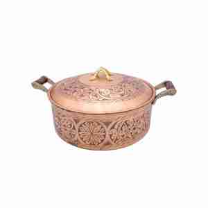 High in Demand Serving Buffet Chafing <b>Dish</b> Manufacturer From India <b>Utensils</b> Safe Copper Serving Pot with High Quality - Product Image 6