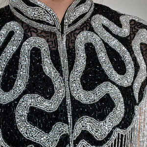 ชุดคอปักเลื่อมลูกปัดทรงตรงที่สวยงามสำหรับงานเทศกาลในคลับ - Product Image 1