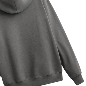 Sudadera con Capucha Gris Oscuro Unisex, Sudadera con Capucha de Felpa de Algodón Premium, Ropa de Calle Informal de Invierno, Lisa, Proveedor Mayorista - Product Image 6