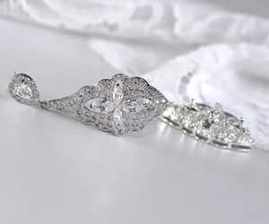 Beautiful Moissanite Sterling Silver Chandelier <b>Earrings</b> with <b>Pearl</b> <b>Diamond</b> Gold Plated for Weddings Engagements Gift for Her - Product Image 4