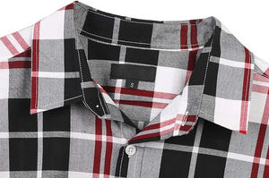 ผู้ชายผ้าฝ้าย 100% หนาฤดูใบไม้ร่วงฤดูหนาวปุ่มลงเสื้อแขนยาวผู้ชายธุรกิจอย่างเป็นทางการสไตล์ลายสก๊อตเสื้อ - Product Image 5