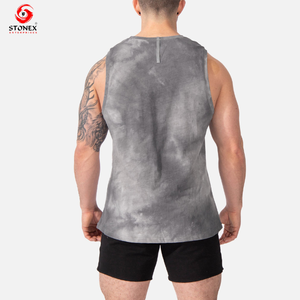 Custom Logo Printing <b>Men's</b> 95% Cotton 5% Spandex Gym Muscle Bodybuilding Tank Top Plain Fitness Wear <b>Stringer</b> <b>Vests</b> - Product Image 2