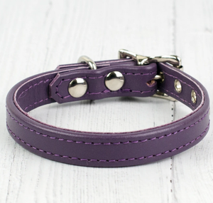 Thistle Italian Calf Leather Dog <b>Collar</b> High Quality Green Leather Hound Dog <b>Collar</b> for Greyhound and Whippet - Product Image 1