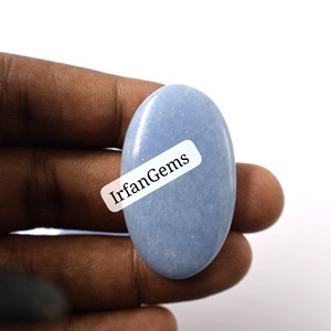 คริสตัลบำบัดแบบแฮนด์เมดจากธรรมชาติของ angelite มีลักษณะสวยงามมากทรงหลวมเรียบลื่นในทุกขนาดรูปทรงคริสตัลแองกีไลท์จากธรรมชาติทั้งหมด - Product Image 3