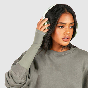 Sweat-shirts en molleton pour femmes, logo imprimé sur le devant, OEM, hiver 2026, prix bas, surdimensionné, épaules tombantes, haute qualité - Product Image 4