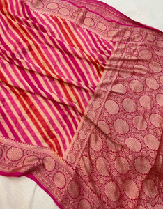 Sari Banarasi Powerloom, motif Zari traditionnel, avec pièce de blouse non cousue assortie, protection solaire, séchage rapide, toutes saisons, idéal pour les fêtes - Product Image 4