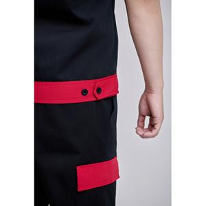 Camiseta de Trabajo de Alta Visibilidad para Mujer, Marca FMF, Negra y Roja, de Manga Corta, Tejido TC Transpirable Vietnamita, Cómoda y Nueva - Product Image 4