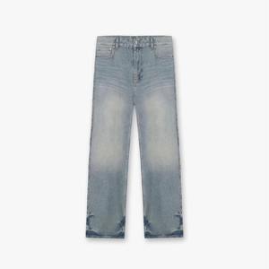 กางเกงยีนส์วินเทจฟอกสีแบบแอซิดวอช มีกระเป๋าแบบลำลอง ลดราคาสุดคุ้ม พร้อมโลโก้สั่งทำ กางเกงทรงโอเวอร์ไซส์แบบแบ็กกี้ - Product Image 3