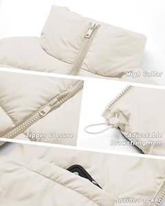 2025 femmes recadrée bouffant gilet demi-blanc hiver sans manches col montant fabriqué par Unbridleds Industry - Product Image 4