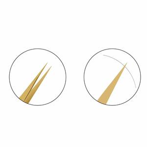 Pinces à cils de qualité supérieure en acier inoxydable à pointe pointue, pinces à extensions de beauté - Product Image 4