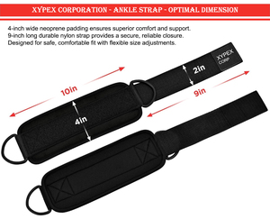 Heavy Duty 7mm Thick Neoprene Unisex Plus Size Strong <b>Anklets</b> Breathable Hook Loop Closure Professional Soft Compression - Product Image 5